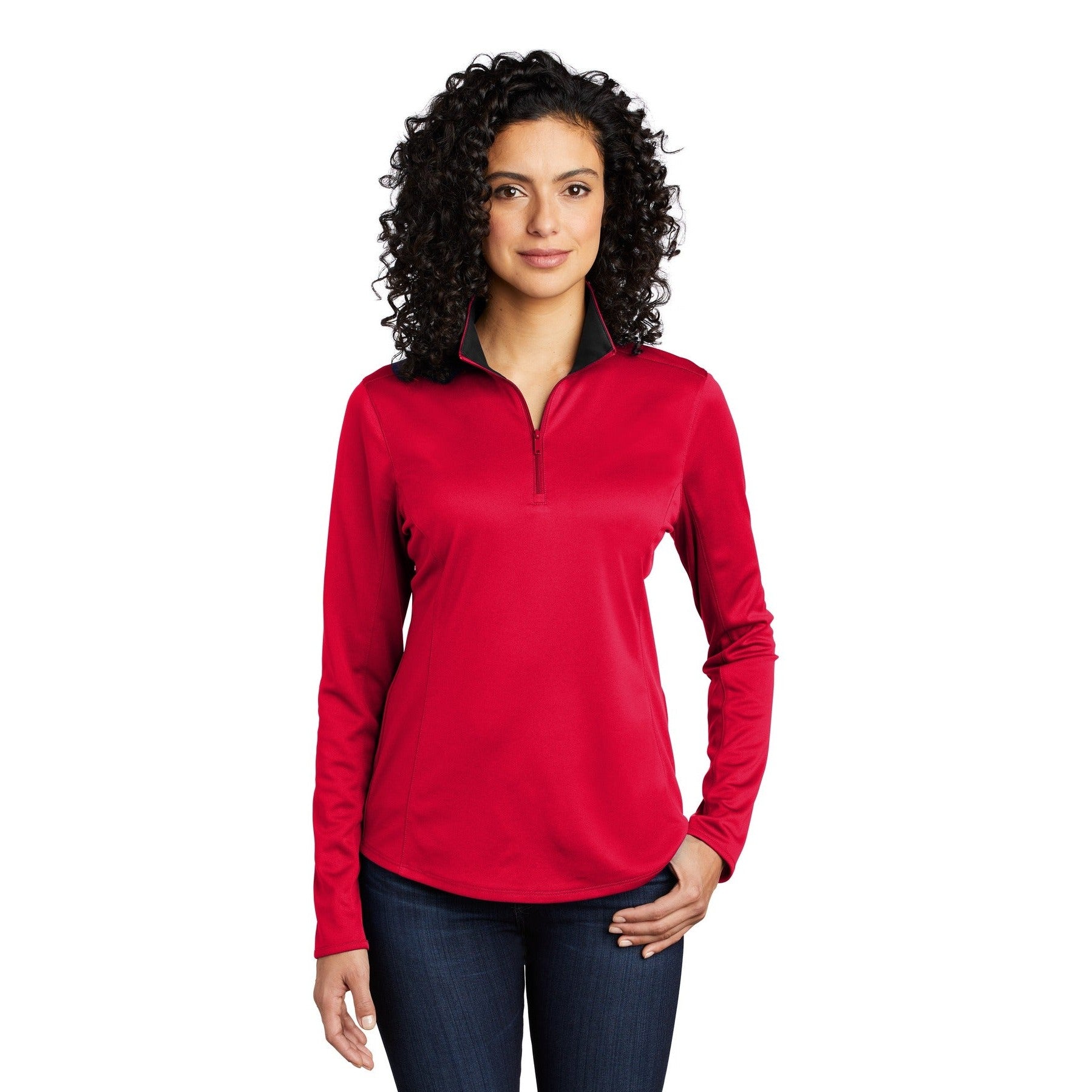 Port Authority-Port Authority ® Women's Silk Touch ™ Performance 1/4-Zip LK584-MedTech-3